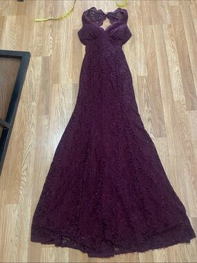 knee length dresses for ladies Violetta Sequin Lace-Up Mermaid Dress main image 0